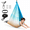 Beach Design, variant on Hanging Pod Swing Chair with Beach Design for Indoor and Outdoor Use