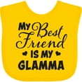 thumbnail image 3 of Inktastic My Best Friend is My Glamma with Hearts Boys or Girls Baby Bib, 3 of 4