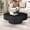 31.5" Black, variant on Muumblus 31.5" Round Wood Coffee Table, Modern Unique Fluted Accent Center Table for Living Room, Natural Ash