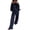 Navy #48, variant on WULMLEO Women's 2 Piece Sets Polka Dots One Shoulder Loose Sweatshirt and Wide Leg Sweatpants Outfits 2026 Casual Trendy Suit Outfits Black XL