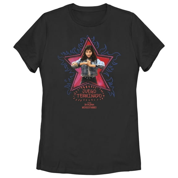 Women's Marvel Doctor Strange in the Multiverse of Madness Game Over Graphic Tee Black Large
