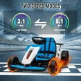 thumbnail image 6 of Lumiparty Go Kart for Kids, 24V Drift Kart with 200W*2  Powerful Motor, 7AH Big Battery, 8.1MPH High Speed, Electric Pedals, Music, Horn, Electric Go Kart Outdoor Race Toy, Blue, 6 of 9