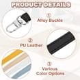 thumbnail image 3 of Uxcell 2 Pcs Metal PU Leather Purse Handle Strap Replacement for DIY Women Clutch Bag Handbags Negro 13 pulgadas, 3 of 7
