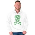 thumbnail image 5 of Irish Skull Crossbones St Pattys Day Hoodie Sweatshirt Women Men Brisco Brands S, 5 of 6