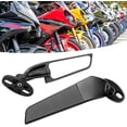 thumbnail image 5 of 2Pcs Modified Motorcycle Wing Rearview Mirrors, Adjustable Rotating Side Mirrors Wind Swivel Wing Mirrors, Multi-Angle, Compatible with Ninja 250, 300, H2, H4, 400, 650, ZX10R, ZX6R, ZX636_Special Gi…, 5 of 5