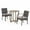 Gray/Light Gray, variant on Christopher Knight Home Lindy Outdoor 3 Piece Wicker Bistro Set by Multibrown/Beige/Teak
