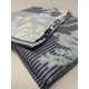 thumbnail image 5 of DaDa Bedding Juego de sábanas y fundas de almohada a rayas florales azul marino - Twin, 5 of 8