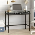 thumbnail image 6 of Henn&Hart 36" Blackened Bronze/Black Grain Metal/Glass Home Office, 6 of 10