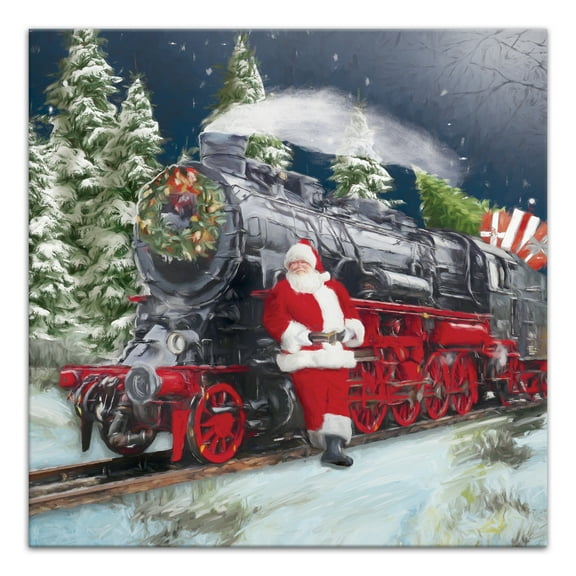 Creative Products Train Santa 24 x 24 Canvas Wall Art