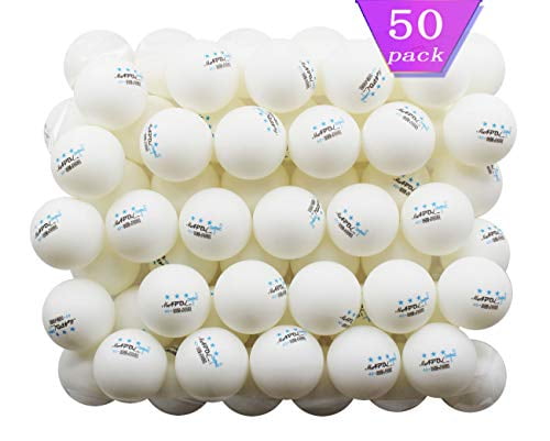 MAPOL 50 White 3-Star Table Tennis Balls Premium Training Ping Pong Balls 