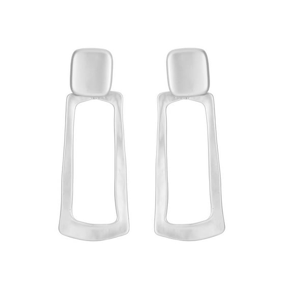 Geometric Dangle Drop Statement Earrings Retro Hollow Rectangle Exaggerated Big Dangling Earring for Women
