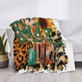 thumbnail image 3 of Zufioo Happy Fall Y'All Print Horizontal Flannel Blanket, Anti-wrinkle, Anti-shrinkage, Anti-allergic Plush Blanket, Household Items Suitable for Bedroom-50"x40", 3 of 6