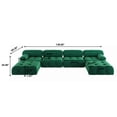 thumbnail image 3 of Sdorens Sectional Sofa,U-Shaped Modular Couch with Ottomans,Modern Velvet Sofa Set for Living Room,Green, 3 of 11
