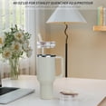 thumbnail image 2 of 2 Pack Replacement Lid for Stanley 40 oz Quencher H2.0 & ProTour, Flip Straw Tumbler Lid for Stanley Cup, Leakproof, No Spill & Easy to Use Reusable Tumbler Cover (Cream), 2 of 7