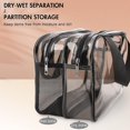 thumbnail image 4 of Ventas promocionales Neceser de viaje portátil, neceser de maquillaje, neceser de PVC impermeable de gran capacidad, neceser transparente para mujeres y niñas, 4 of 5