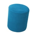 thumbnail image 4 of GROWTH TANK Ottoman Cover Stretch Decoration Stool Cover for Apartment Drawing Room Dorm Light Cyan, 4 of 9