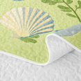 thumbnail image 5 of spefrowx Cartoon Seahorse Quilt King for Girls Boys, Green Seaweed Shell Starfish King Coverlet Set, 3-Piece, 5 of 7