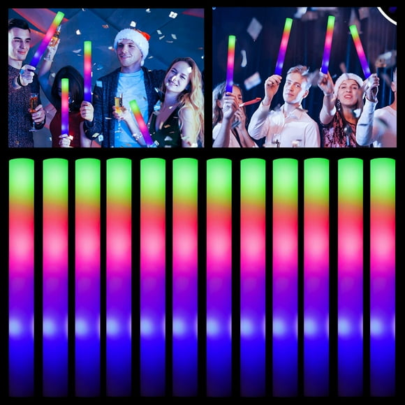 Palitos de espuma LED ColorHome que brillan en la oscuridad, 38 unidades, para fiestas