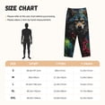 thumbnail image 3 of Kdxio Women's Comfy Stretch Vintage Wolf Warrior Print Drawstring Pajama Pants-Medium, 3 of 5
