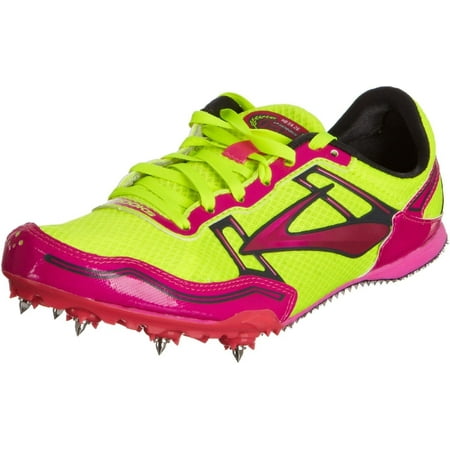 Brooks Women's PR MD 54.26 Track Spikes Pink Glow Nightlife (Best Track Spikes For High School Sprinters)