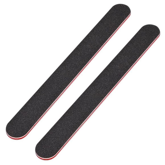 Zodaca 2 pcs Black Red Cushioned Beauty Salon Spa Sanding Nail Files Buffer Buffing