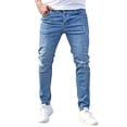 thumbnail image 4 of Bpyeka Men's Casual Stretch Skinny Jeans, Button & Zipper Fly Slim-Fit Jogger Denim Pants with Pockets, 4 of 6