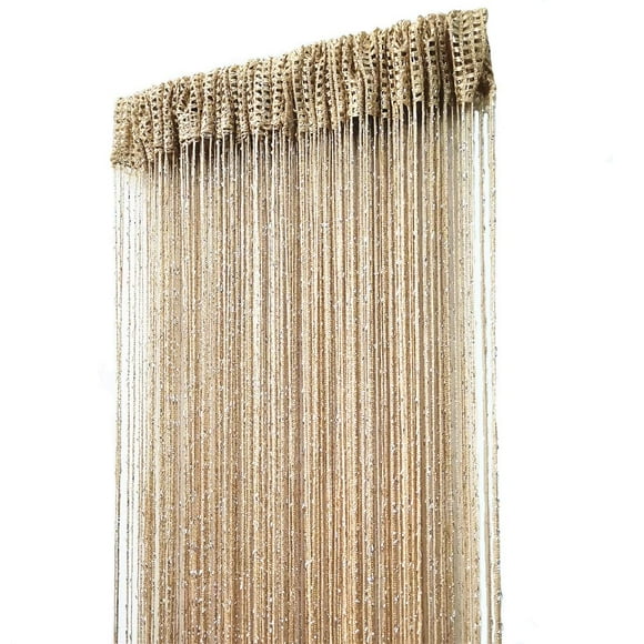 Cortina decorativa con forma de cadena para puerta, hendidura, 100 x 200 cm