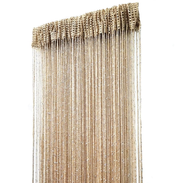 Cortina decorativa con forma de cadena para puerta, hendidura, 100 x 200 cm