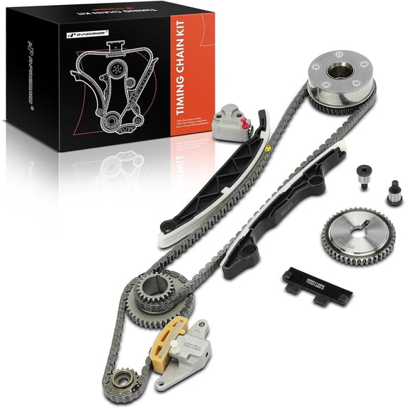 A-Premium 11PCS Engine Timing Chain Kit W/Sprocket & Tensioner & Guide Compatible with Nissan - Altima 2010-2013, Rogue 2010-2013, Rogue Select 2014-2015 - L4 2.5L - Replace# 130911JB1A, 130703KY0B