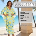 thumbnail image 2 of DISNIMO Lemon Print Kaftan Dresses for Women Stylish Caftans Dress V Neck Batwing Sleeve Kaftan Cover Ups Summer Long Coverups for Bathing Suit, 2 of 7
