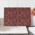 thumbnail image 2 of East Cutting Board, Modern Autumn Season Wavy Holiday Festival Celebration Oriental Art Print, Decorative Tempered Glass Cutting and Serving Board, Small Size, Rose Ruby Red, by Ambesonne, 2 of 5