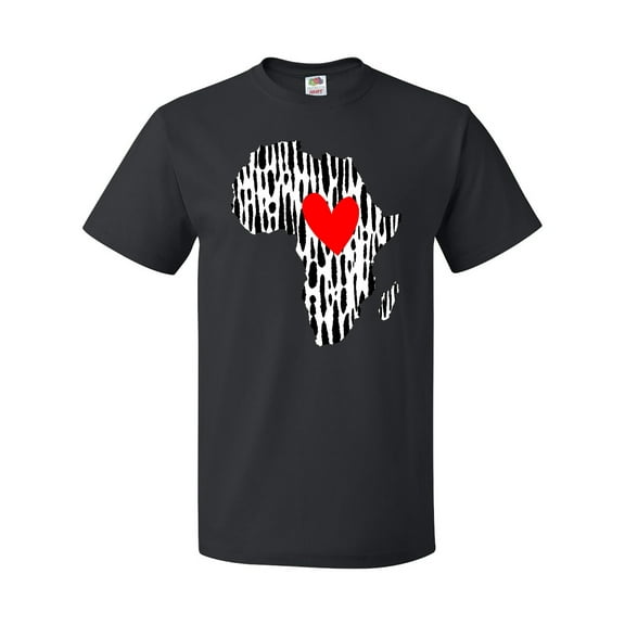 Inktastic Black History Month Ink Print African Heart T-Shirt