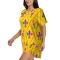 thumbnail image 2 of Xecao Mardi Gras Crayfish and Fleur de lis print Swimsuit for women, Summer-ready, sporty style.Quick-dry fabric. Many sizes & colors., 2 of 9