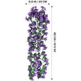 thumbnail image 2 of Un ramo de 4 pétalos que cuelgan flores artificiales, Wisteria que cuelgan flores artificiales para la decoración de bodas (morado oscuro) oso de fresa  Hogar, 2 of 2