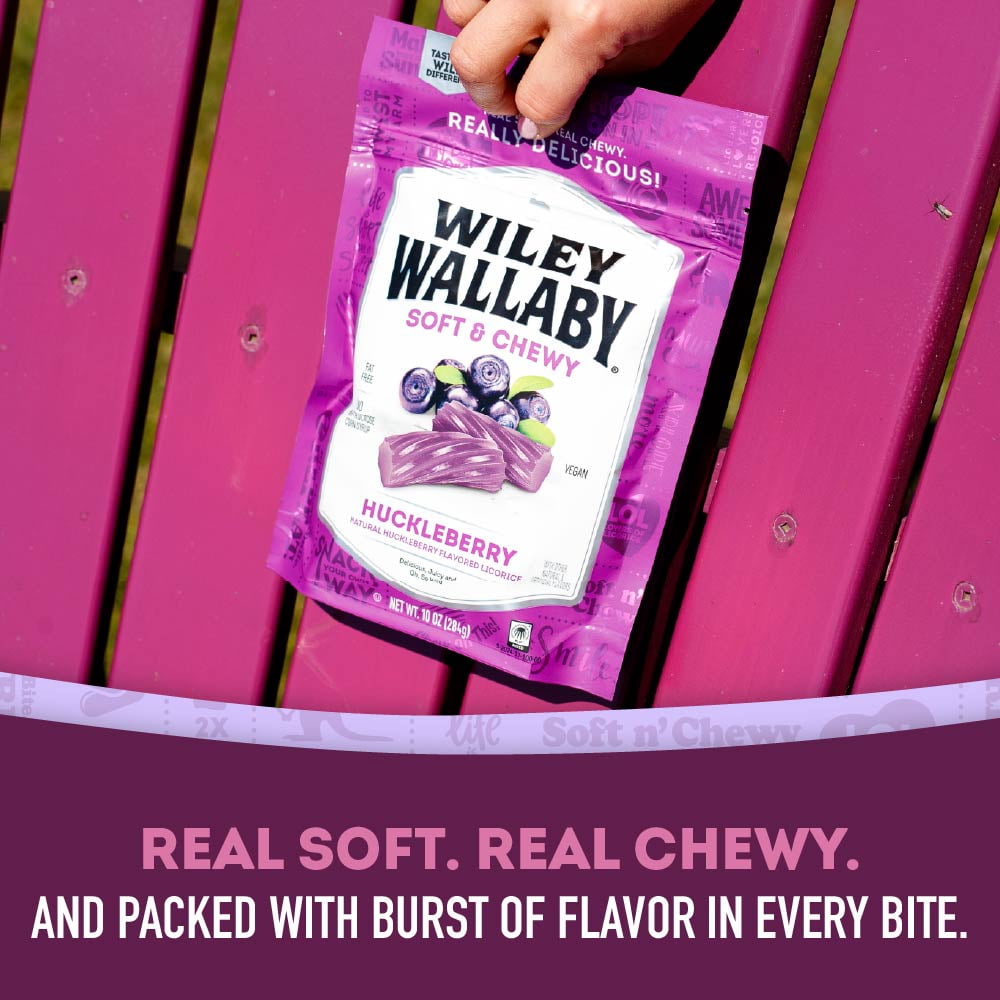 Wiley Wallaby Licorice 24 Ounce Classic Gourmet Soft & Chewy Australian Huckleberry Licorice Candy Twists, 2 Pack
