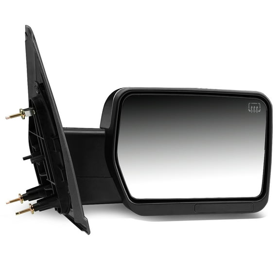 DNA Motoring TWM-019-T111-CH-R For 2004 to 2014 Ford F150 Chrome Powered Heated Signal Glass   Manual Folding Side Towing Mirror (Right / Passenger)