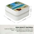 thumbnail image 2 of Autua Palm Trees Friendship Day Gifts Jewelry Box Small Jewelry Organizer for Women Necklace Ring Earring Storage Case White, 2 of 5