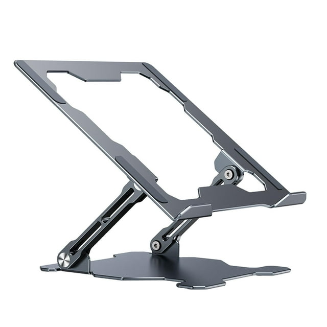 Miulika Support d'Ordinateur Portable en Métal Réglable à Angles Multiples, Support de Lecture, Rehausseur pour Cahier pour la Maison, Gris