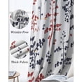 thumbnail image 6 of Grey Red Botanical Blackout Curtains for Bedroom - 84 Inch Long Light Blocking 2 Panels Set, Watercolor Spring Floral Summer Leaf Thermal Insulated Living Room Drapes Grommet Window Curtains 52"x84", 6 of 8