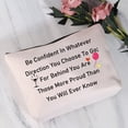 thumbnail image 3 of Sweet 17 Gifts for Girls 17th Birthday Makeup Bag Sweet Seventeen Gifts 17 Year Old Girls Gifts Cosmetic Bag Be Confident In Whatever Direction You Choose To Go, 3 of 7