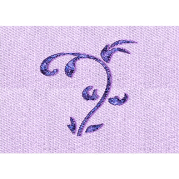 Ahgly Company Indoor Rectangle Patterned Bright Lilac Purple Area Rugs, 2' x 4'