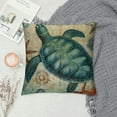 thumbnail image 2 of COMIO  Pillow Cover Sea Turtle Square Throw Pillow Case Cushion Cover for Home Sofa Couch Living Room Decorative, 2 of 5