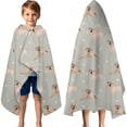 thumbnail image 3 of Labrador Dog Hooded Bath Towel，60"x35" for Ages 3 To 12 Kids, Quick Dry Lightweight Soft Microfiber Hood Beach Towel Cover Up for Kids, 3 of 7