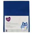 thumbnail image 3 of Parent's Choice, 3-Piece Microfiber Toddler Sheet Set, Navy Blue, 3 of 4