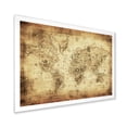 thumbnail image 2 of Designart 'Ancient World Map IV' Vintage Framed Art Print, 2 of 4