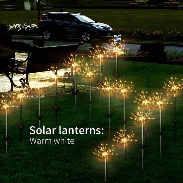 Iluminación de pasarela de césped con interruptor automático solar de luz de tierra 150LED para jardín DQrwqpou Para Estrenar