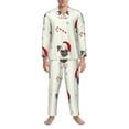 thumbnail image 2 of Balery Christmas Pug Dog Pijama para Hombre de Dos Piezas con Manga Larga, Conjunto de Dormir y Descanso Suave con Bolsillos-XX-Large, 2 of 5