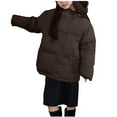 thumbnail image 2 of Chaquetas y prendas de abrigo informales con capucha de manga larga Ropa de abrigo para niñas con forro polar Talla mediana a grande Chaqueta cortavientos para niños Chaqueta polar lateral Parte super, 2 of 6