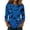 Dark Blue #108, variant on Halloween Shirts for Women Plus Size Funny 3/4 Sleeve Tops Horror Castle Bat Printed Pullover Spooky Crew Neck T Shirts Holiday Three Quarter Length Blouses, L