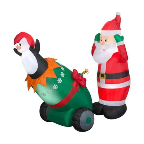 Airblown Inflatables G08 113428X Santa & Christmas Canon avec Fusible Étincelant